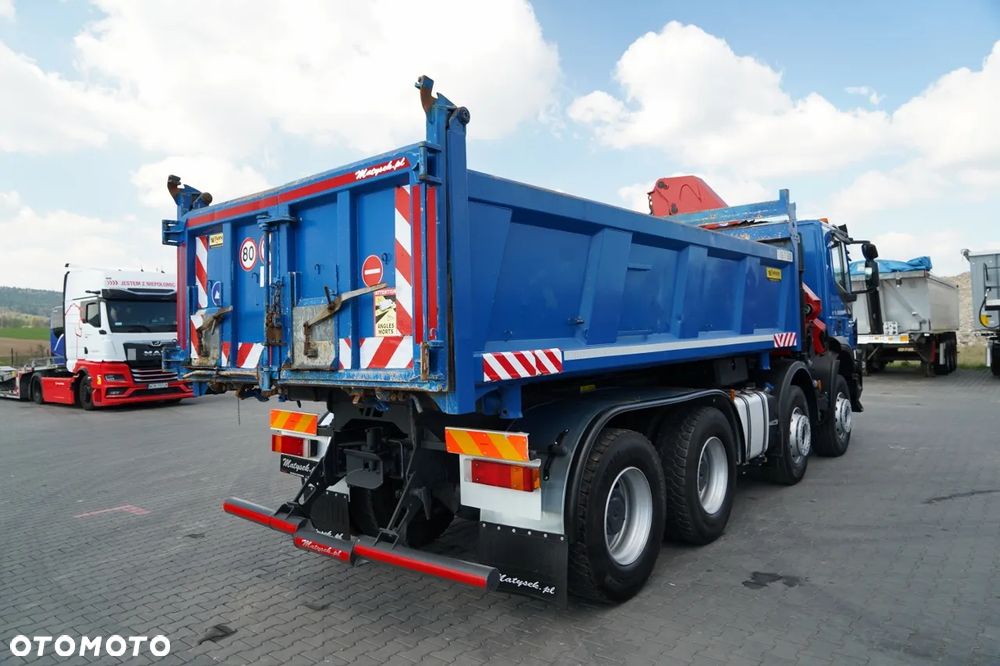 Iveco TRAKKER 410 EEV / 8X4 / Wywrotka 2 STRONNA / HYDROBURTA / BORDMATIC / HDS HMF 1730 K2 / EURO 5 EEV - 15