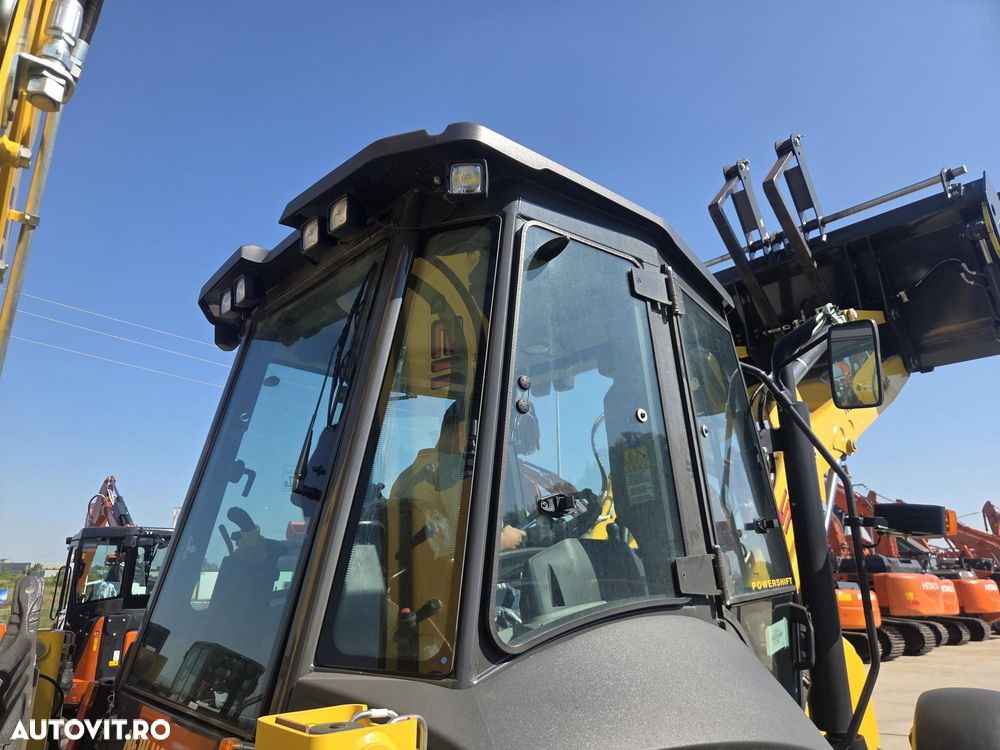 New Holland B115D, NOU, ROTI EGALE, 10t, FULL OPTION, motor 120CP, brat excv extensibil cu inst picon, cupa multifunctioinala 4x1, aer conditionat, masa operationala 10tone, cutie AUTOMATA POWERSHIFT, JOYSTICKURI, posibilitate leasing 5 ani-PROMOTIE 88.900 EUR - 28