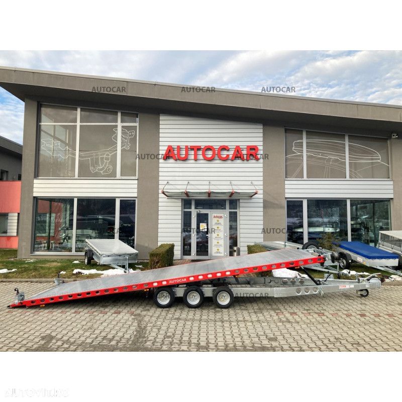 Wiola L35G65P Trailer transport auto cu sistem de franare basculabile cu trei axe ALU - 1