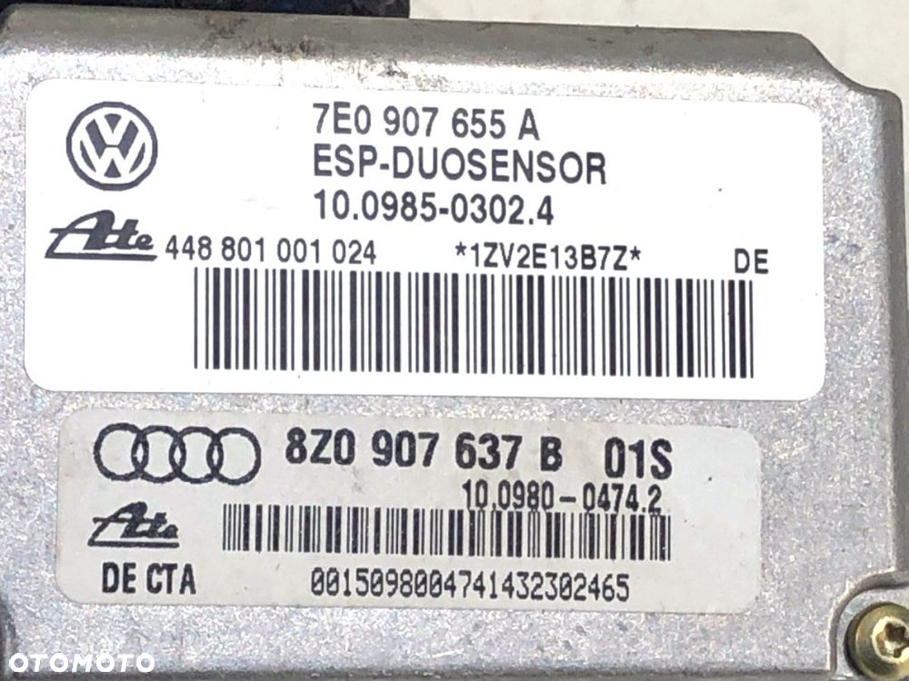 CZUJNIK ESP  AUDI A2 (8Z0) 2000 - 2005 1.4 55 kW [75 KM] benzyna 2000 - 2005 8Z0907637B - 4