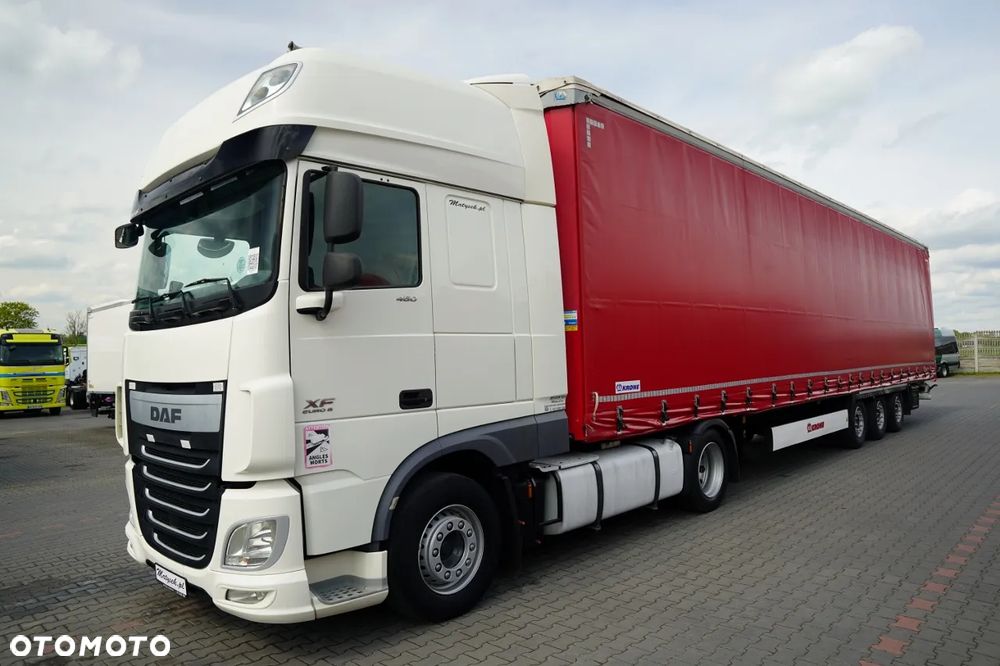 DAF XF 460 / ZESTAW / LOWDECK / SSC / + KRONE / FIRANKA / MEGA / OŚ PODNOSZONA / DACH PODNOSZONY / SAF - 6