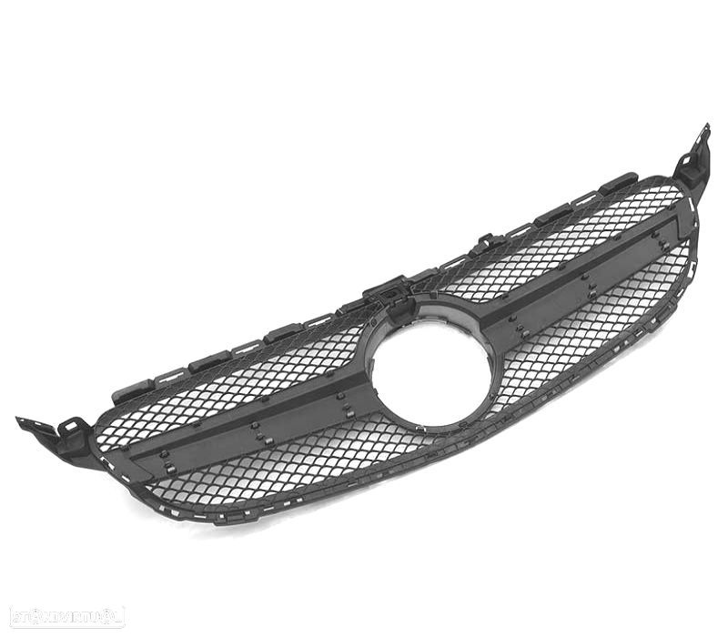 GRELHA FRONTAL MERCEDES W205 14-18 LOOK AMG C63 CAMARA CROMADA - 2