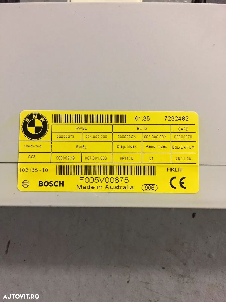 Modul unitate ECU control inchidere/deschidere portbagaj haion original BMW F07+LCI F10+LCI F01+LCI F02+LCI F03+LCI F04 F25 F26 - 6