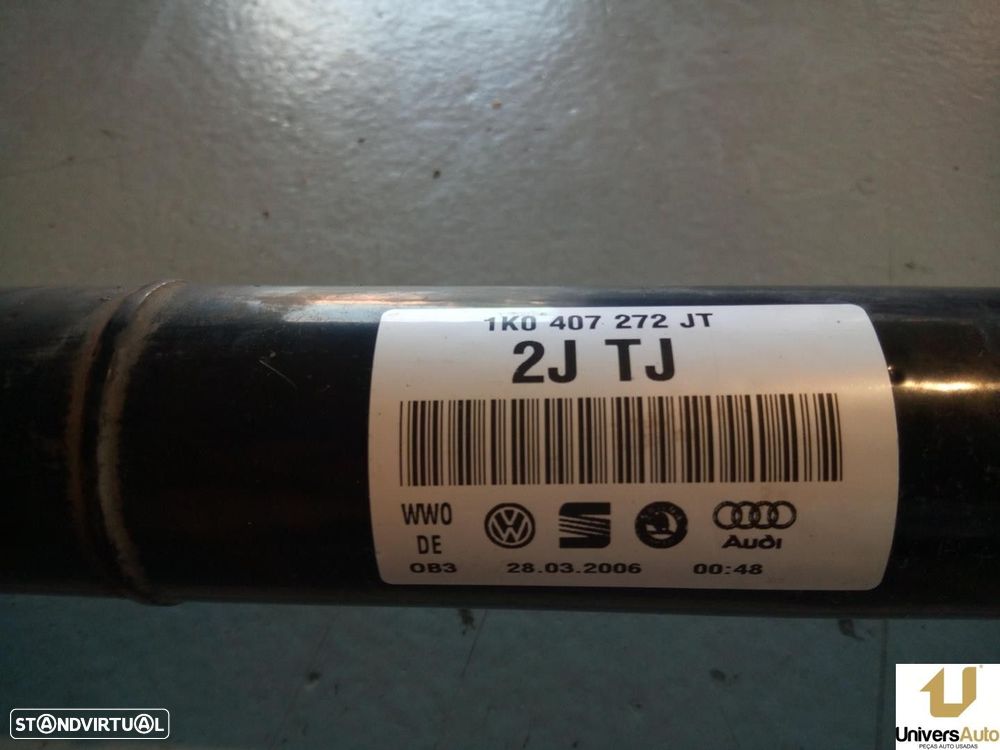 TRANSMISSÃO FRONTAL DIREITA SEAT ALTEA 2006 -1K0407272JT - 1