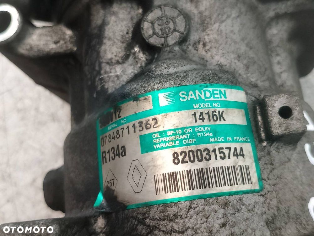 POMPA, SPRĘŻARKA KLIMATYZACJI RENAULT CLIO II FL 8200315744 1.5 DCI - 8