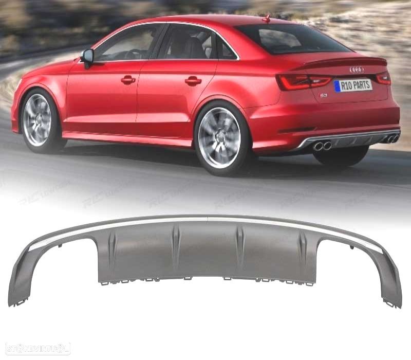 DIFUSOR AUDI A3 8V SEDAN 13-16 LOOK S3 - 1