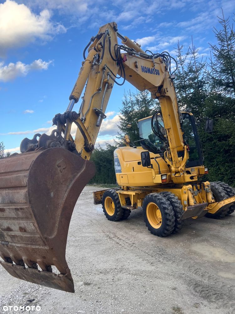 Komatsu Koparka kołowa KOMATU PW98MR-8 10ton 4x4x4 ośki skrętne Ramię 3x łamane BEZ DPF i ADBLUE 4 cyl dodatkowe wyjścia hydr Pług Podpory  2012 szybka zwinna Prosto z importu 1 właściciel Cat TEREX Liebherr Wacker Pw 98 Mr 8 11 - 5