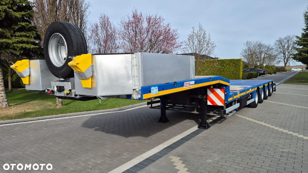 MAX Trailer NACZEPA///NISKOPODWOZIOWA/// MAX TRAILER///2019///ROZCIĄGANA/// POSZERZANA///4 OSIOWA///58000 KG/// 2 OSIE SKRĘTNE///OŚ PODNOSZONA/// STAN BARDZO DOBRY - 2