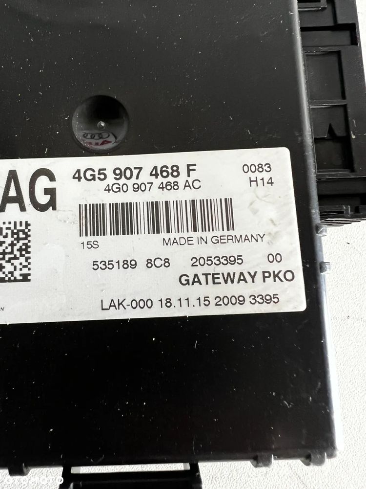 STEROWNIK MODUŁ GATEWAY AUDI A6 C7 4G 4G5907468F - 3