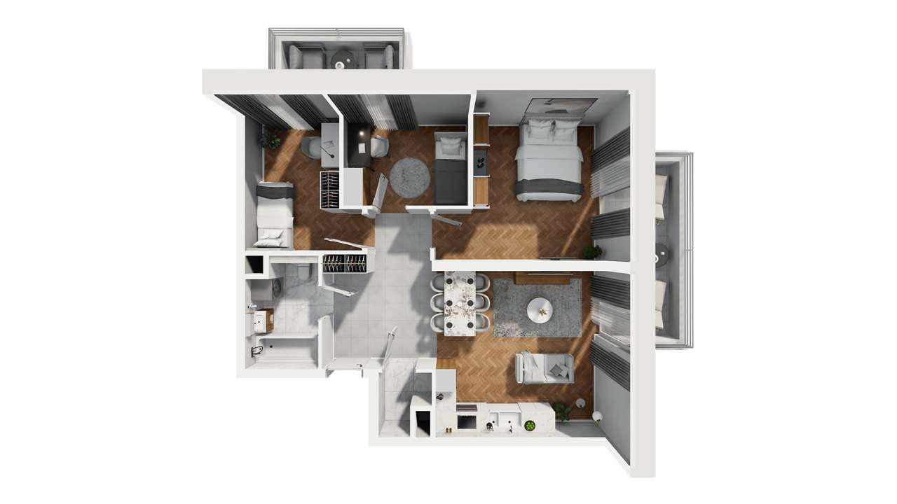 4-pokojowe mieszkanie 72,71 m² | Banacha 12 | Nr 11
