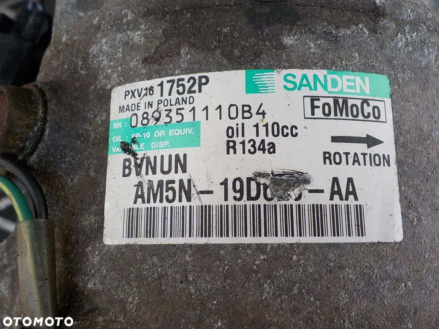 FORD C-MAX 1.6 TDCI SPRĘŻARKA POMPA KLIMATYZACJI AM5N-19D629-AA - 3