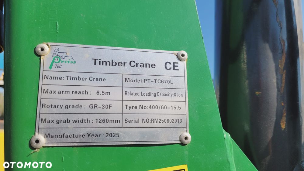 Inny Timber Crane PT-TC670L - 13