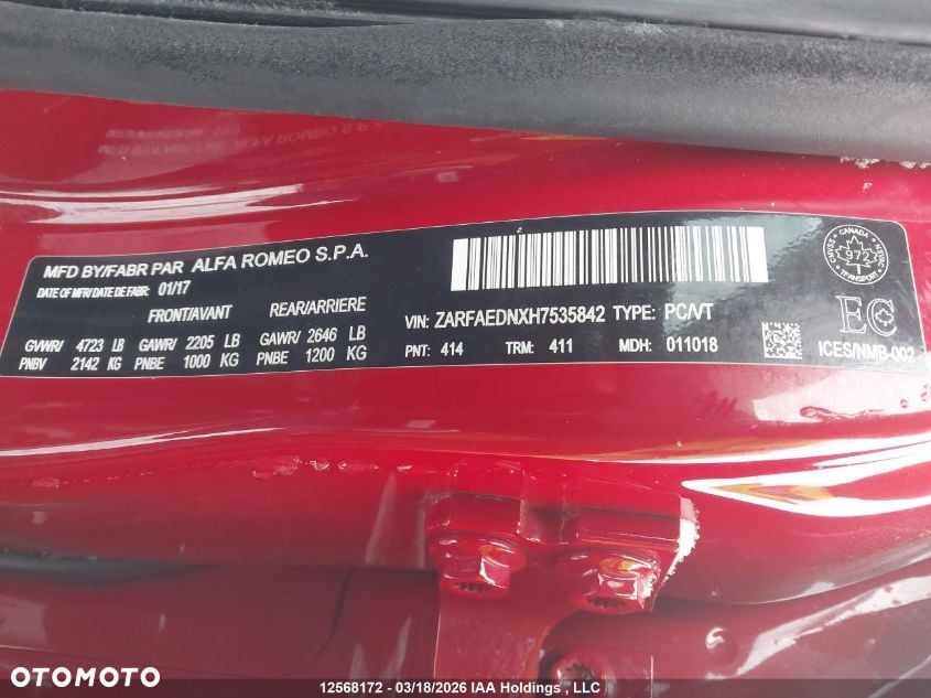 Alfa Romeo Giulia 2.0 Turbo Veloce Q4 - 18