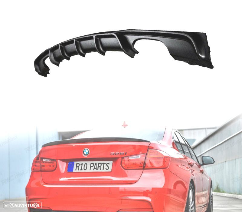 DIFUSOR BMW F30 F31 LOOK M PERFORMANCE SAIDA DUPLA - 1