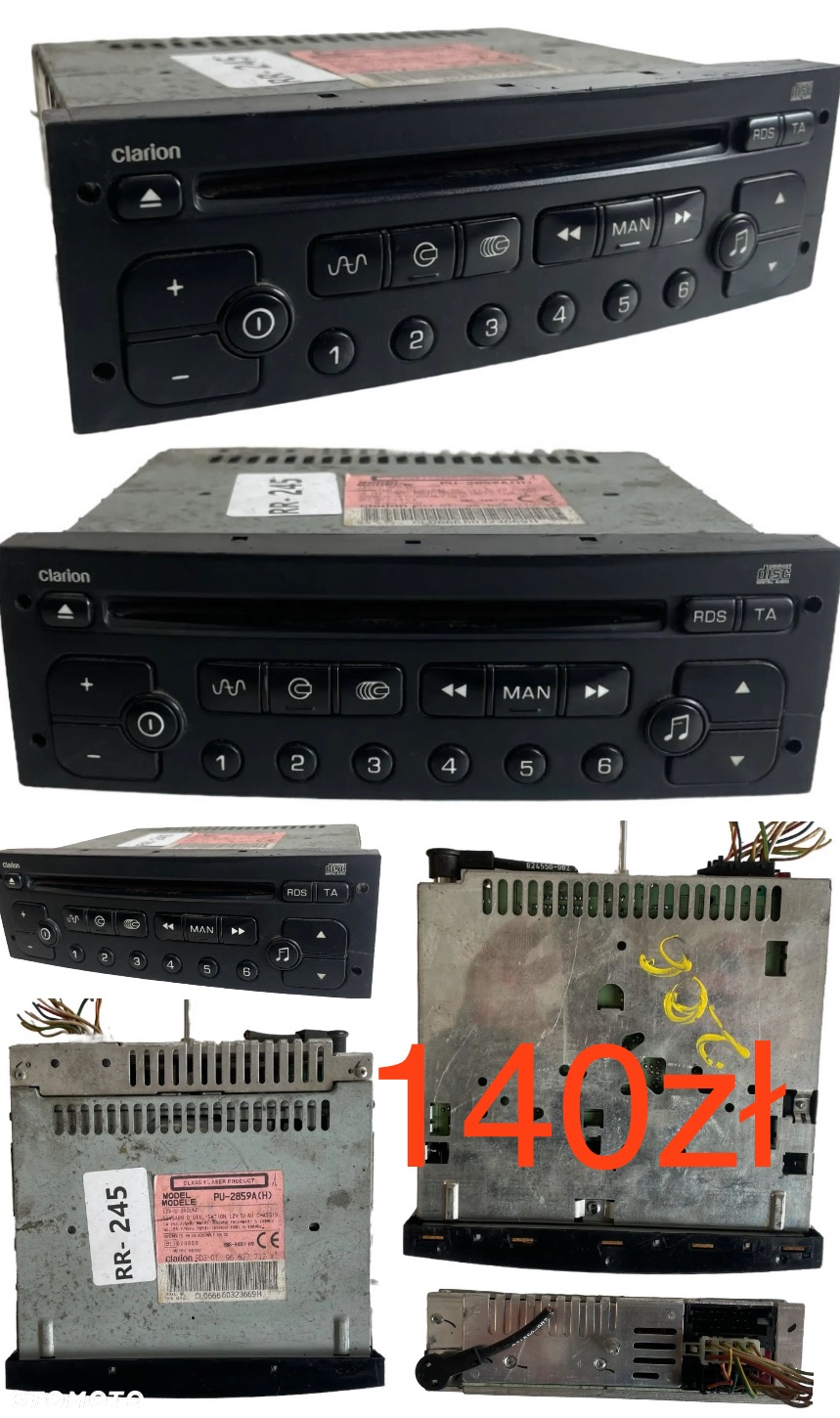 Radio CD MP3 Peugeot 206 307 Partner II 2008 Renault Clio III Kangoo II Laguna II 07- Volkswagen Golf Polo Tiguan Transporter Peugeot 207 Ford S-max Galaxy III  Citroen Berlingo II C5 II - 2