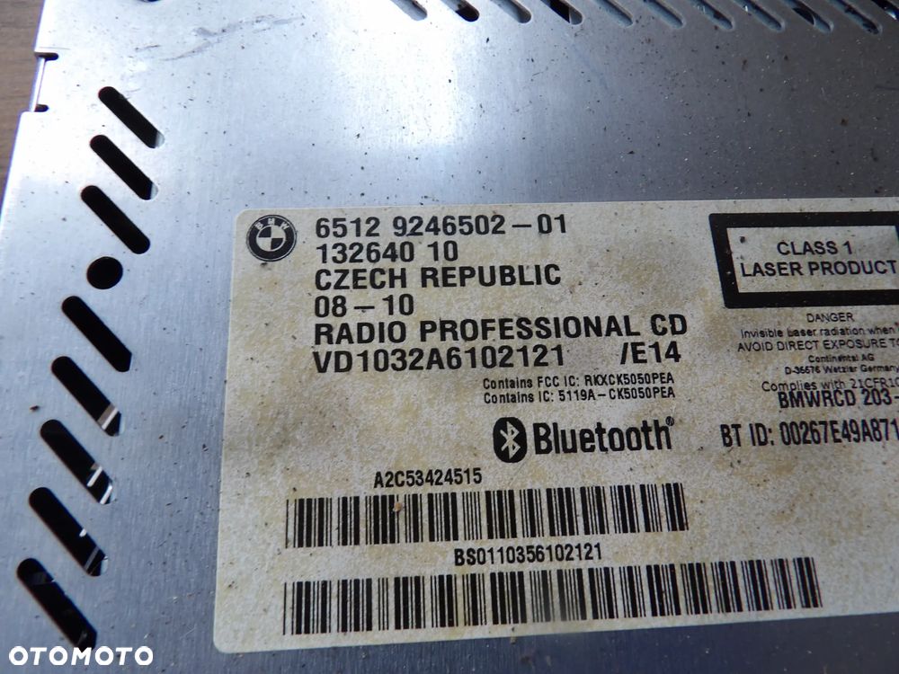 BMW - E84,X1 - RADIODTWARZACZ PROFESSIONAL - 9246502 - 2