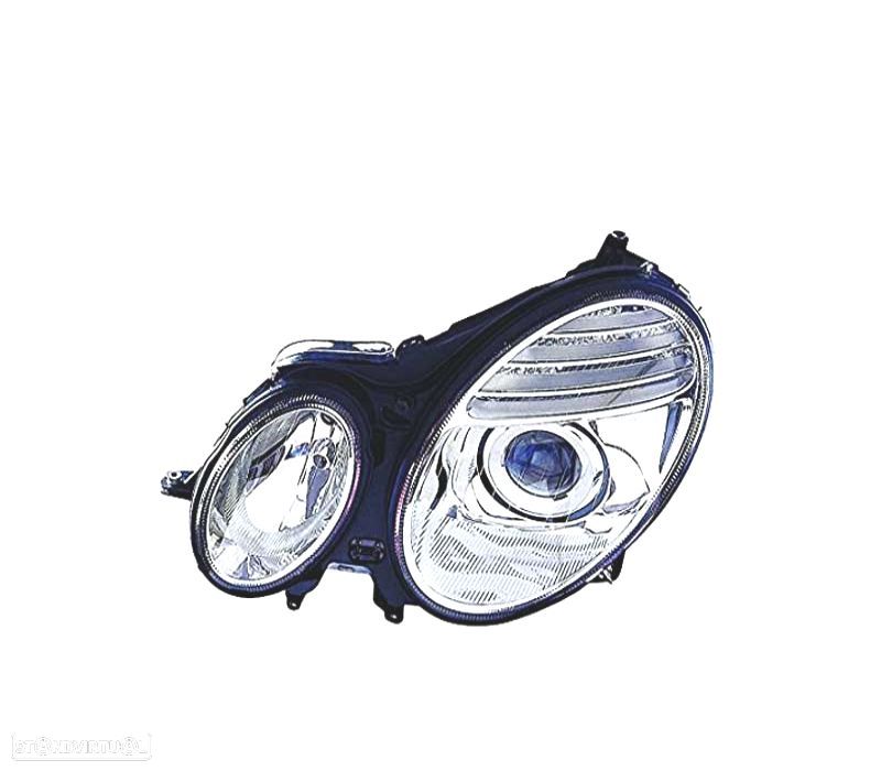 FAROL ESQ MERCEDES CLASSE E W211 06-09 CROMADO H7 + H7 - 1