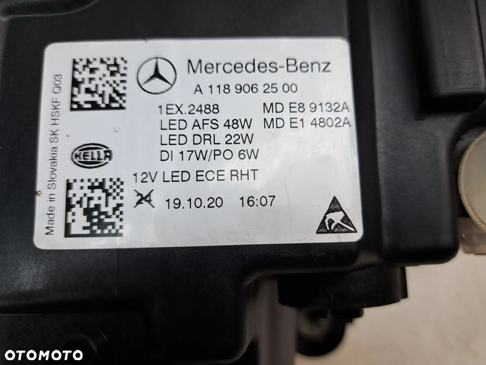 MERCEDES CLA W118 118 Lampy przód Full Led A1189062500 A1189062600 - 7