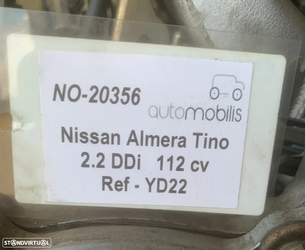 Motor NISSAN ALMERA TINO (V10) 2.2 DCi 112cv de 2004 Ref - YD22  NO-20356 - 6