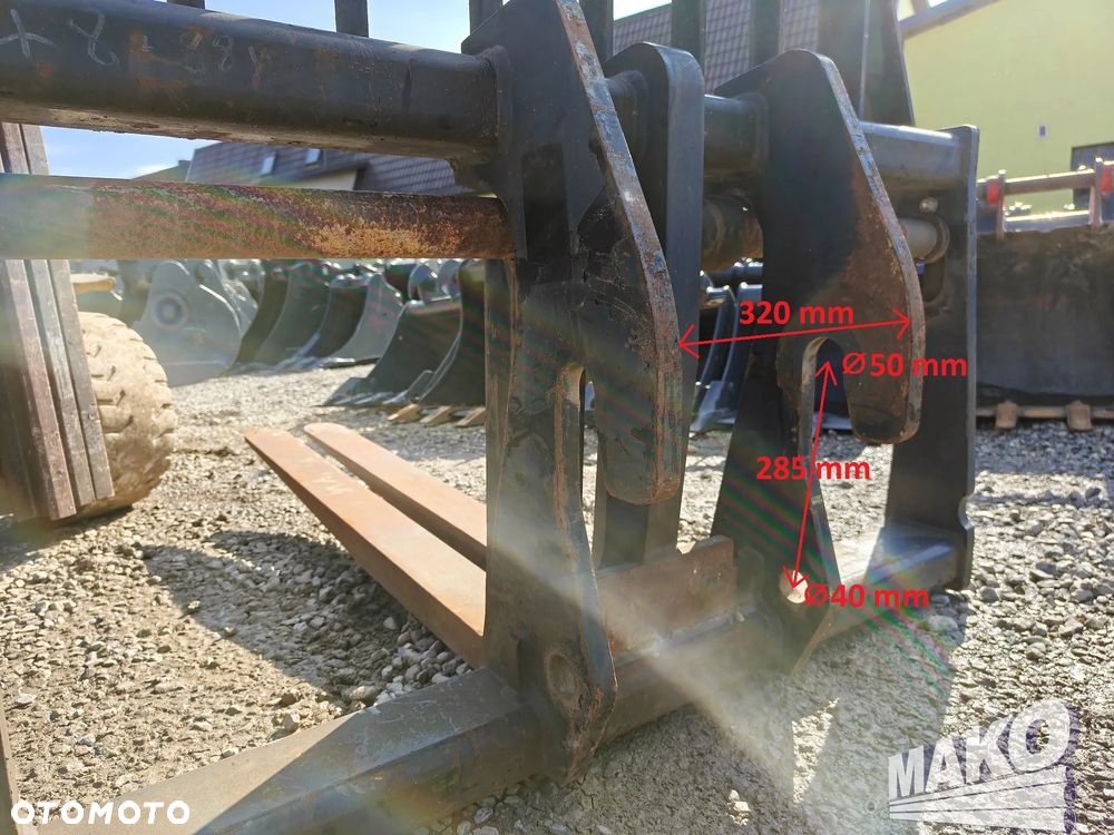 Widły JCB do koparki ładowarki telehandlera pod szybkozłącze - 2