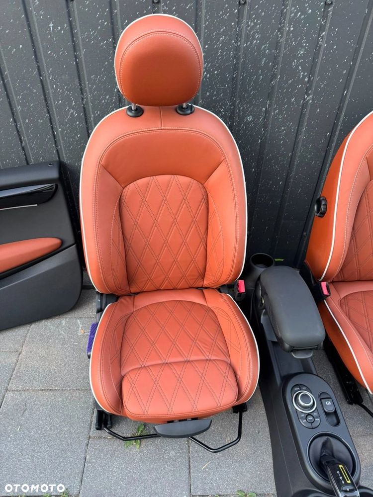FOTELE TAPICERKA MINI COOPER ONE F56 BEV SPORT GRZANE HARMAN CHESTER BROWN - 4
