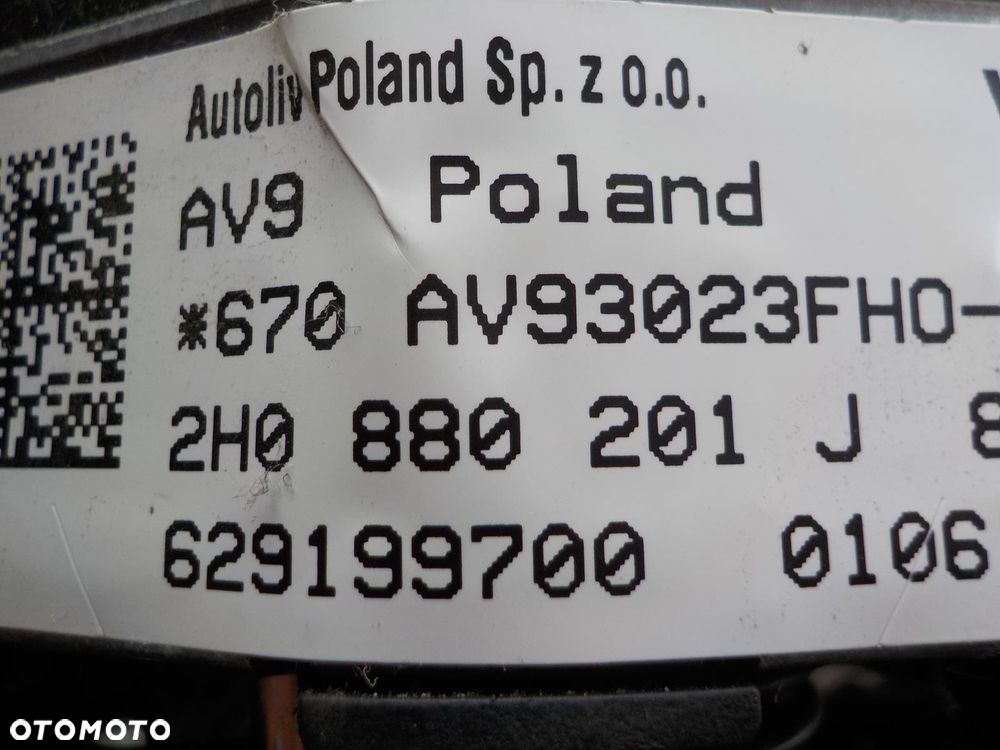 VW T6 AIRBAG PODUSZKA KIEROWCY KIEROWNICY 2H0880201J - 3