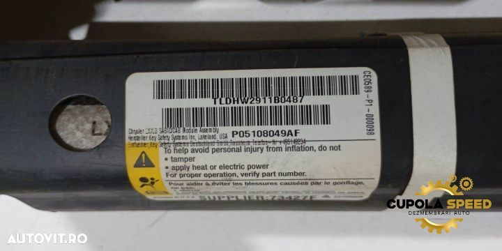Airbag cortina stanga P05108049AF Chrysler 300C 2 [2011 - 2014] - 2