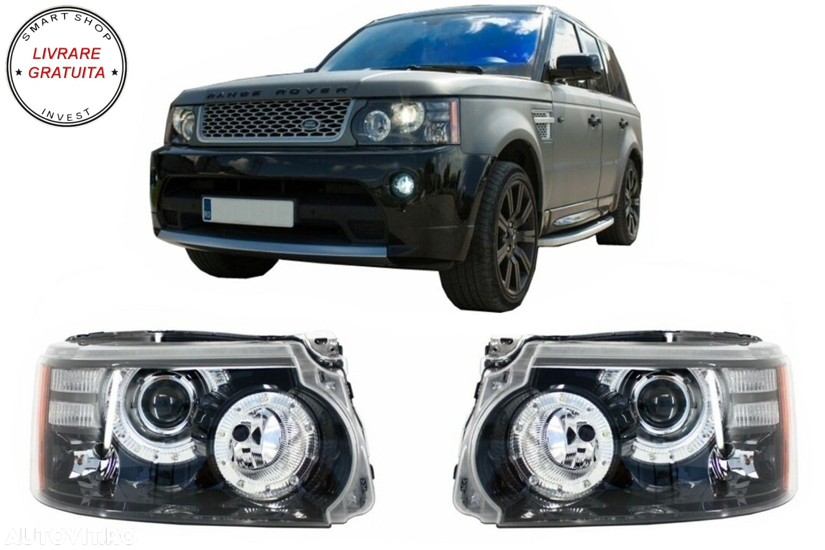 Faruri LED Range Rover Sport L320 (2009-2013) Facelift Design- livrare gratuita - 8
