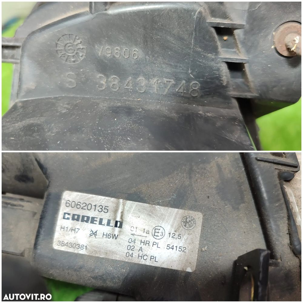 FAR STANGA HALOGEN ALFA ROMEO 156 / 932 / COD OEM 38431748 / 60620135 / 38430381 1997-2003 (4G2) - 8