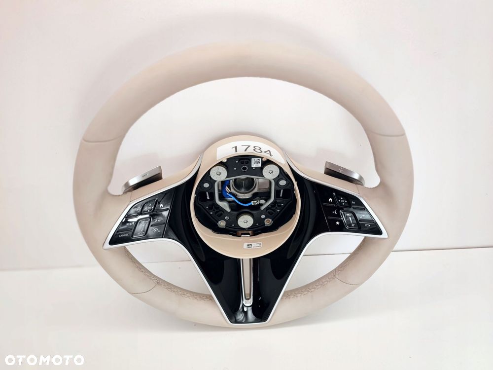MERCEDES W213 W223 KIEROWNICA SKÓRA GRZANA ŁOPATKI - 4