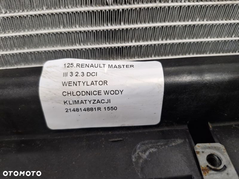 renault master iii 3 2.3 dci wentylator chłodnice wody klimatyzacji 214814881r - 16