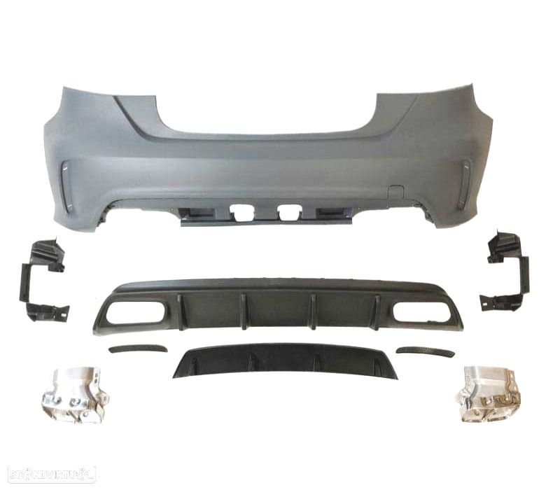 PARA-CHOQUES TRASEIRO MERCEDES W176 A45 12-18 LOOK AMG - 2