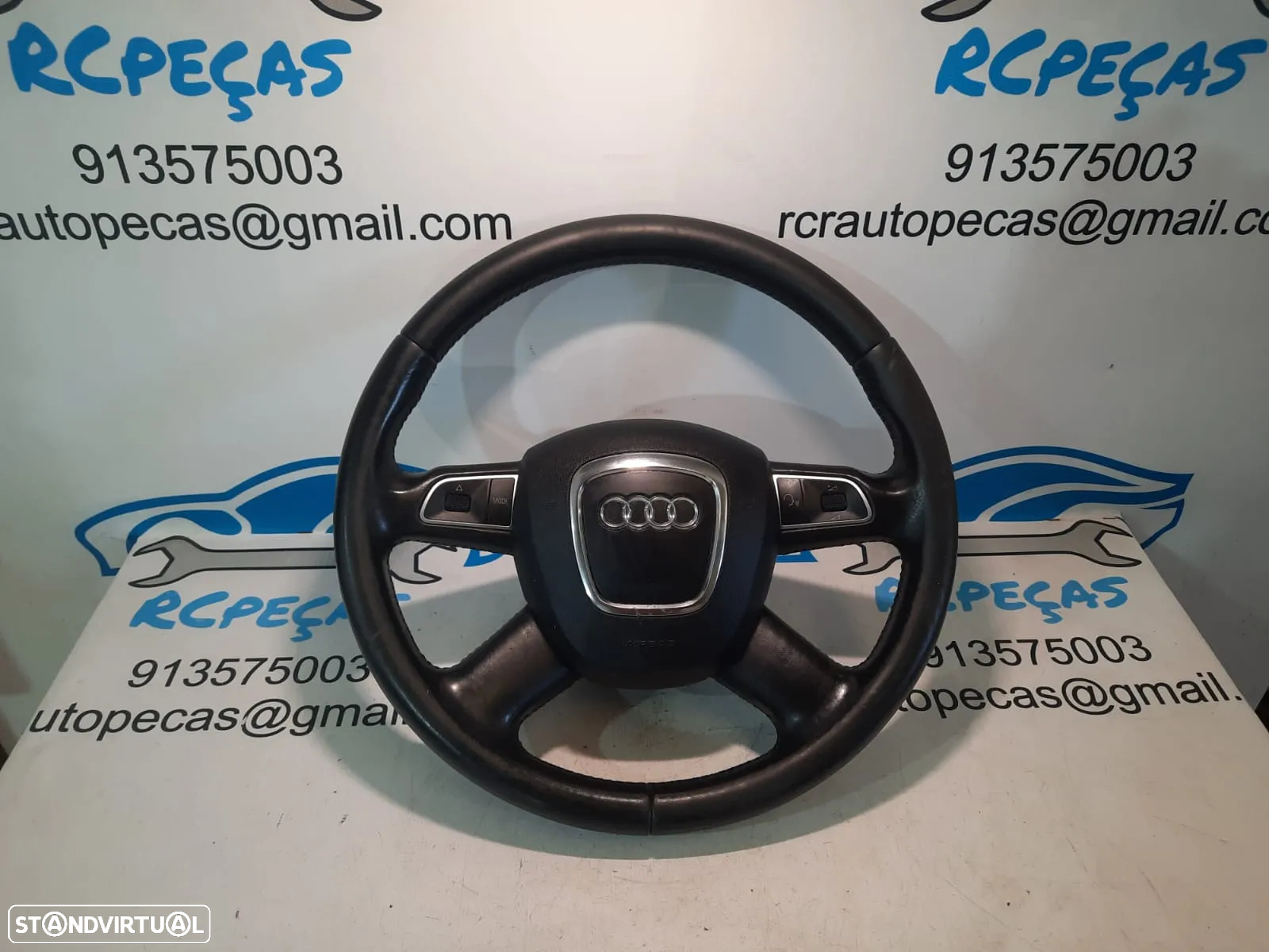VOLANTE GUIADOR COMPLETO AUDI A6 C6 4F0419091AH 4F0419091 A3 8P A4 B8 A4 B7 A5 8T PELE AIRBAG COMANDOS MULTIFUNÇÕES CONTROLO - 2