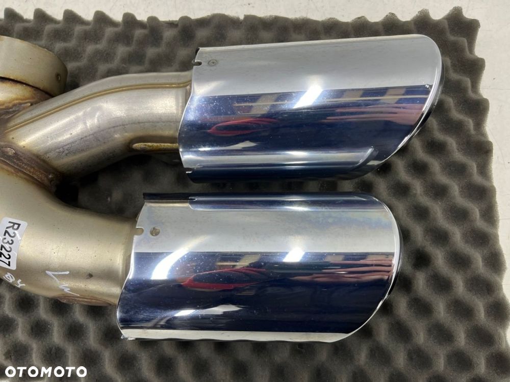 Wydech Porsche Cayenne III 9y 17r.- LEWA tylna podwójna końcówka tłumika nasadka CHROMOWANA - 3