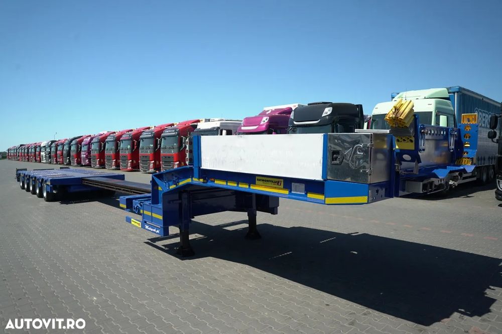 Faymonville REMORCĂ JOSĂ FAYMONVILLE / STZ-5AX / EXTENSIBILĂ / 5 AXE / MTA: 68 TONE / AXE DE DIRECȚIE / SUPORT / 19,1 M / SAF - 6