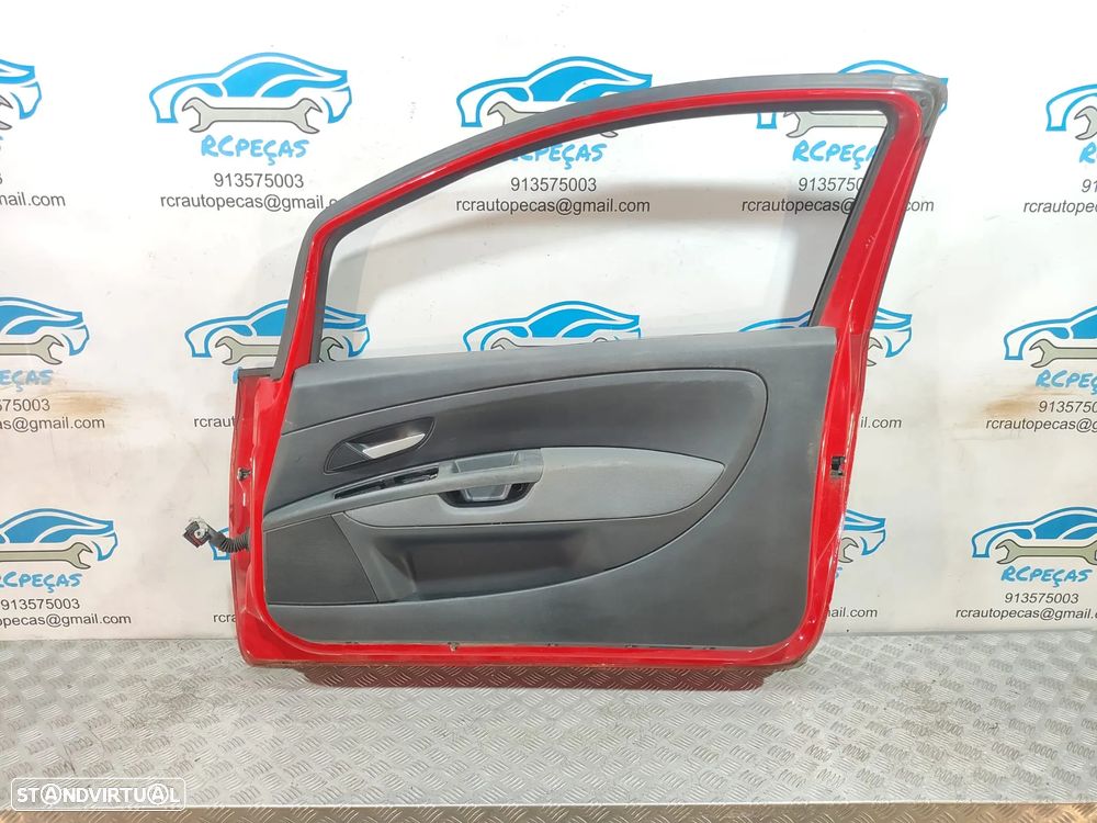 Porta Frente Direita Fiat Grand Punto 199 3 Portas Fecho Elevador Motor Puxador Vidro - 7