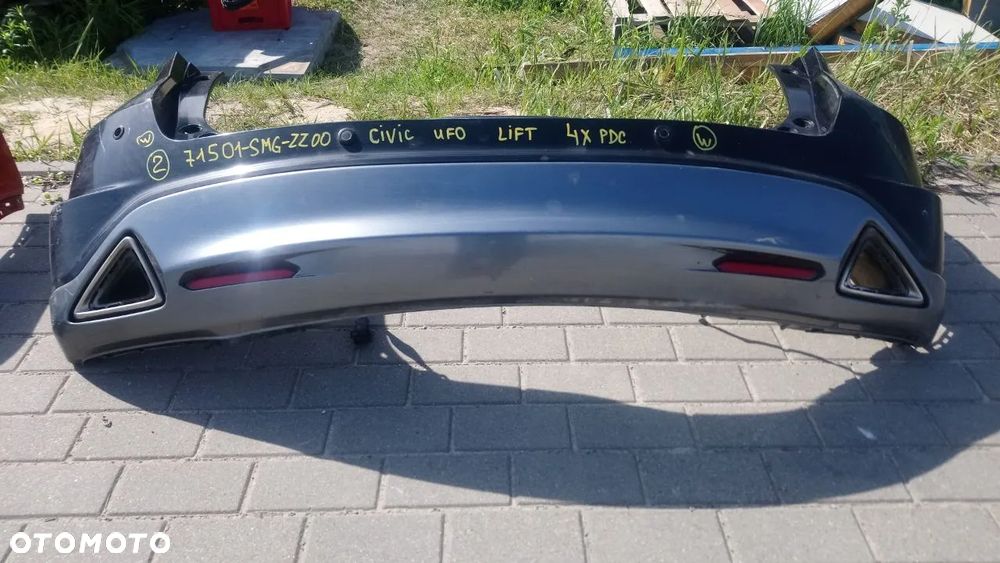 ZDERZAK TYŁ TYLNY HONDA CIVIC UFO LIFT 4X PDC 71501-SMG-ZZ00 71502-SMRZ-ZZ00 - 9