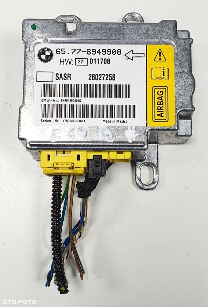 MODUŁ STEROWNIK SENSOR AIRBAG BMW 7 E65 6760111 - 1