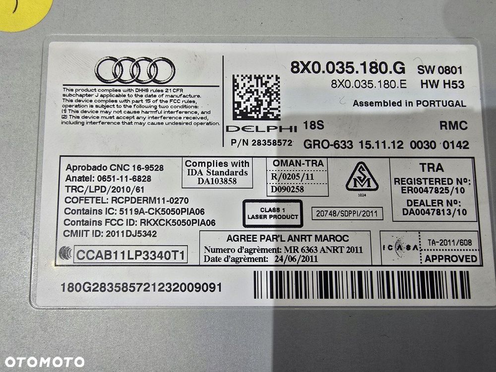 radio navi nawigacja mmi audi a1 i 8x 14r 8x0035180g - 3