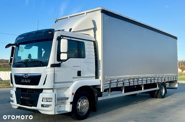 MAN TGM 18.290 / FIRANKA / WINDA / 22 EUROPALETY / AUTOMAT / SYPIALKA / 9 059 KG ŁADOWNOŚCI / NISKI PRZEBIEG / ZSUWANY DACH / EURO 6
