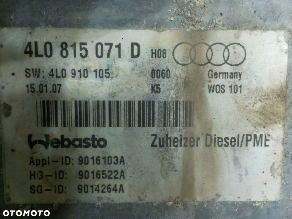 AUDI Q7 4L 3.0 TDI AUT 07r SUV 5D webasto 4L0815071D 4L0910105 00002031232 - 6