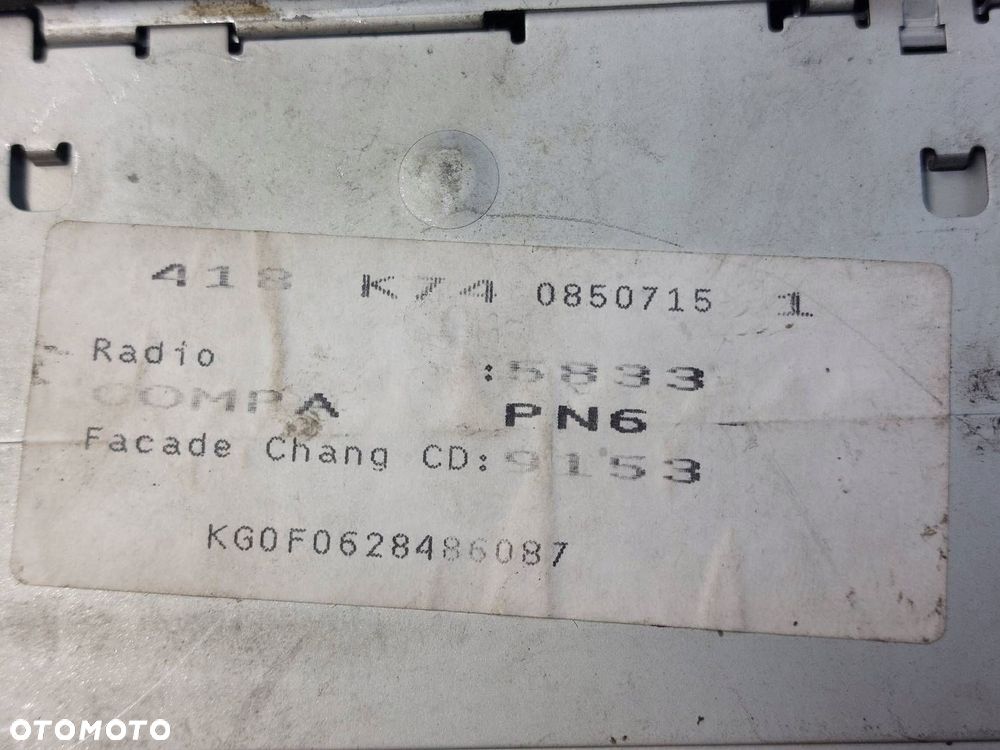 RADIO ODTWARZACZ + KOD RENAULT LAGUNA II 8200089153 CABASSE - 6