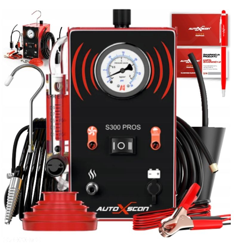 GENERATOR DYMU S300 PROS TESTER SZCZELNOŚCI ZADYMIARKA+ADAPTERY+MANOMETR - 5