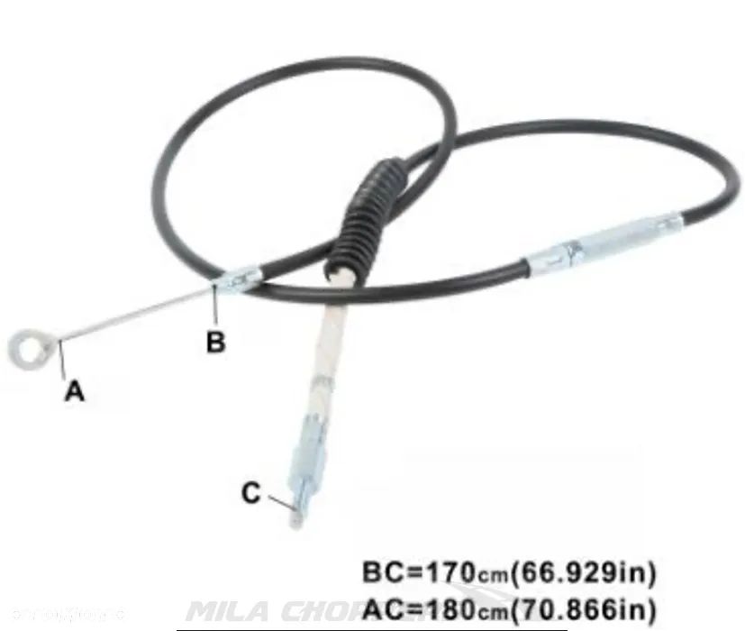 Linka sprzęgła 180 cm Harley Touring 08-13 - 1