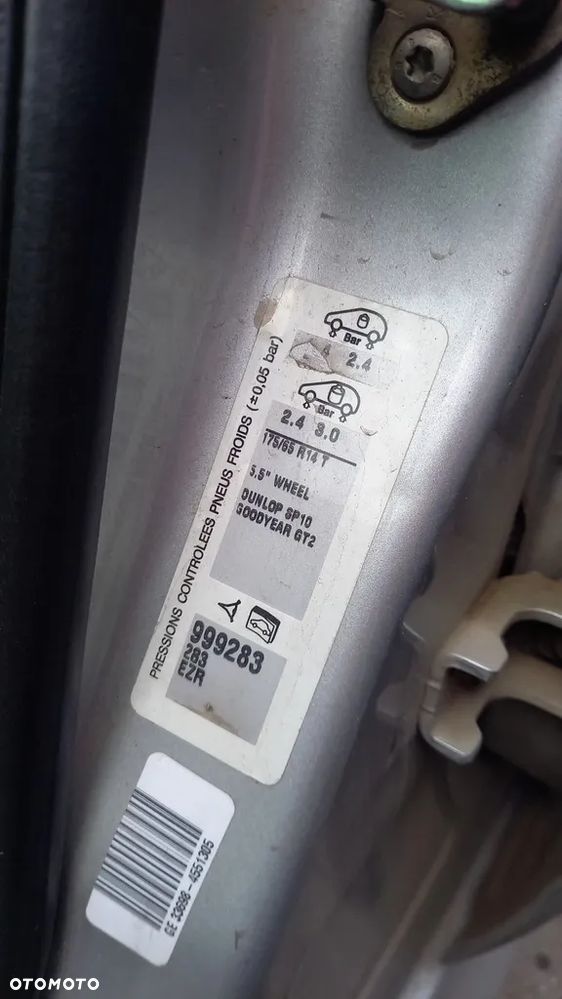 Peugeot 206 SW części drzwi klapa zderzak maska kod lakieru EZR reflektor lampa - 6