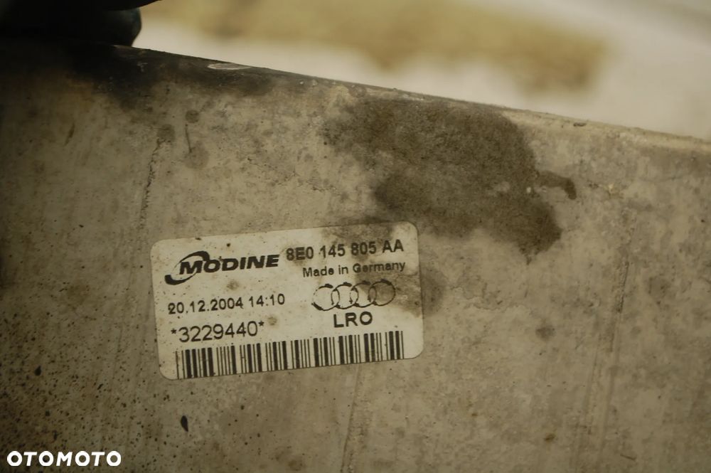 INTERCOOLER CHŁODNICA POWIETRZA 8E0145805AA AUDI A4 B7 2.0 TDI SEAT EXEO - 3