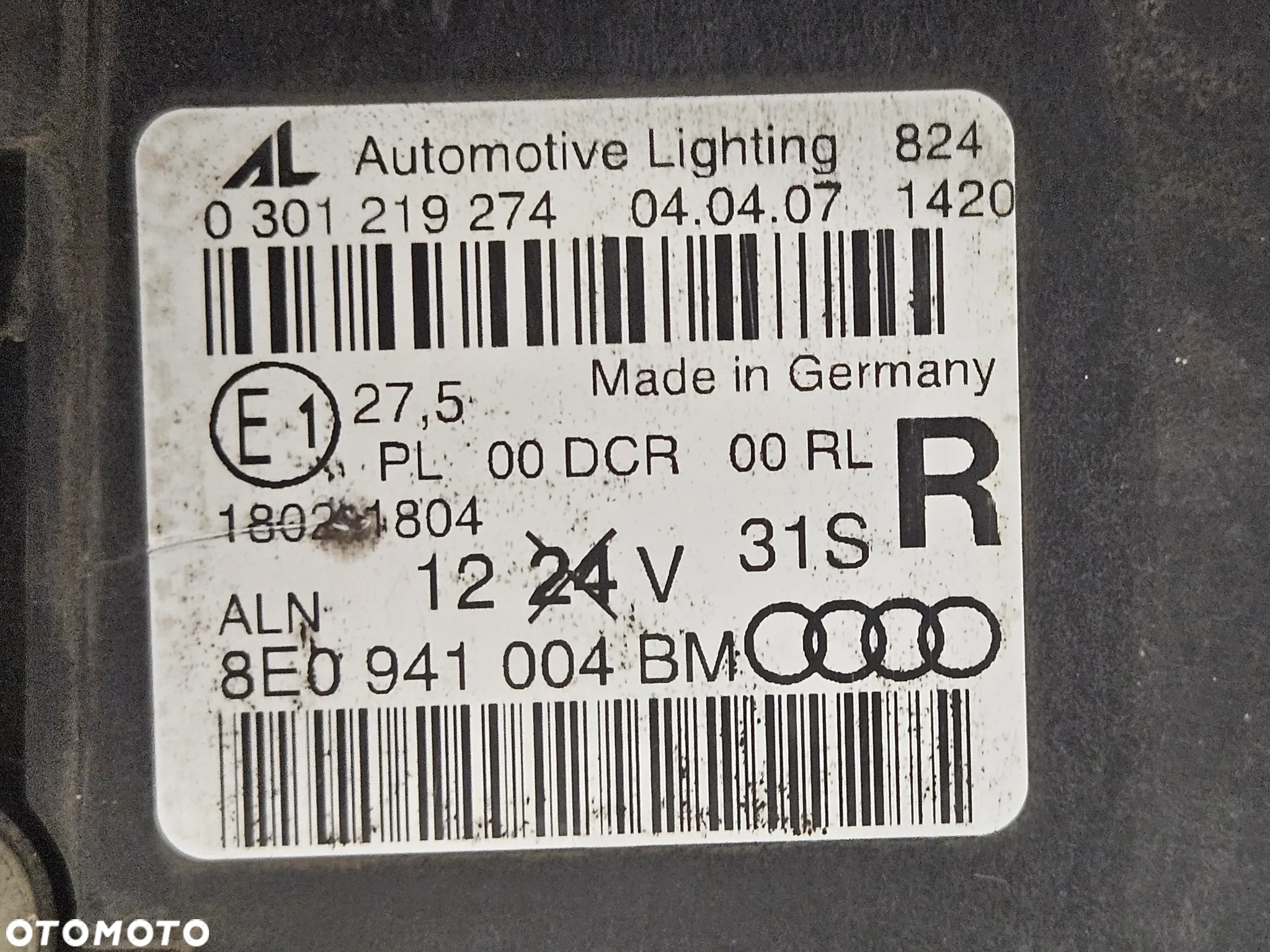 Audi A4 B7 lampa przód przednia prawa lewa xenon 8E0941004BM 8E0941003BM - 4