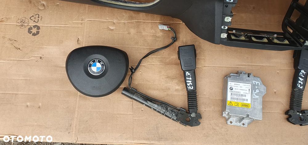 Konsola AIRBAG pasy poduszki sensor pod NAVI BMW 3 E90 E91 komplet - 7