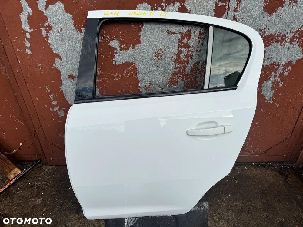 Drzwi lewe tylne Opel Corsa D białe - 1