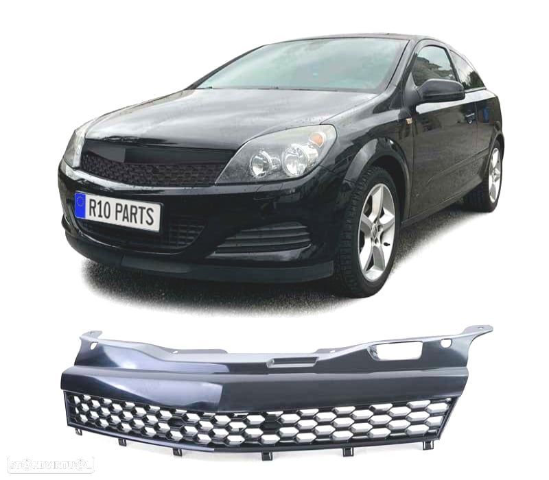 GRELHA FRONTAL OPEL ASTRA H GTC 04-07 PRETA - 1